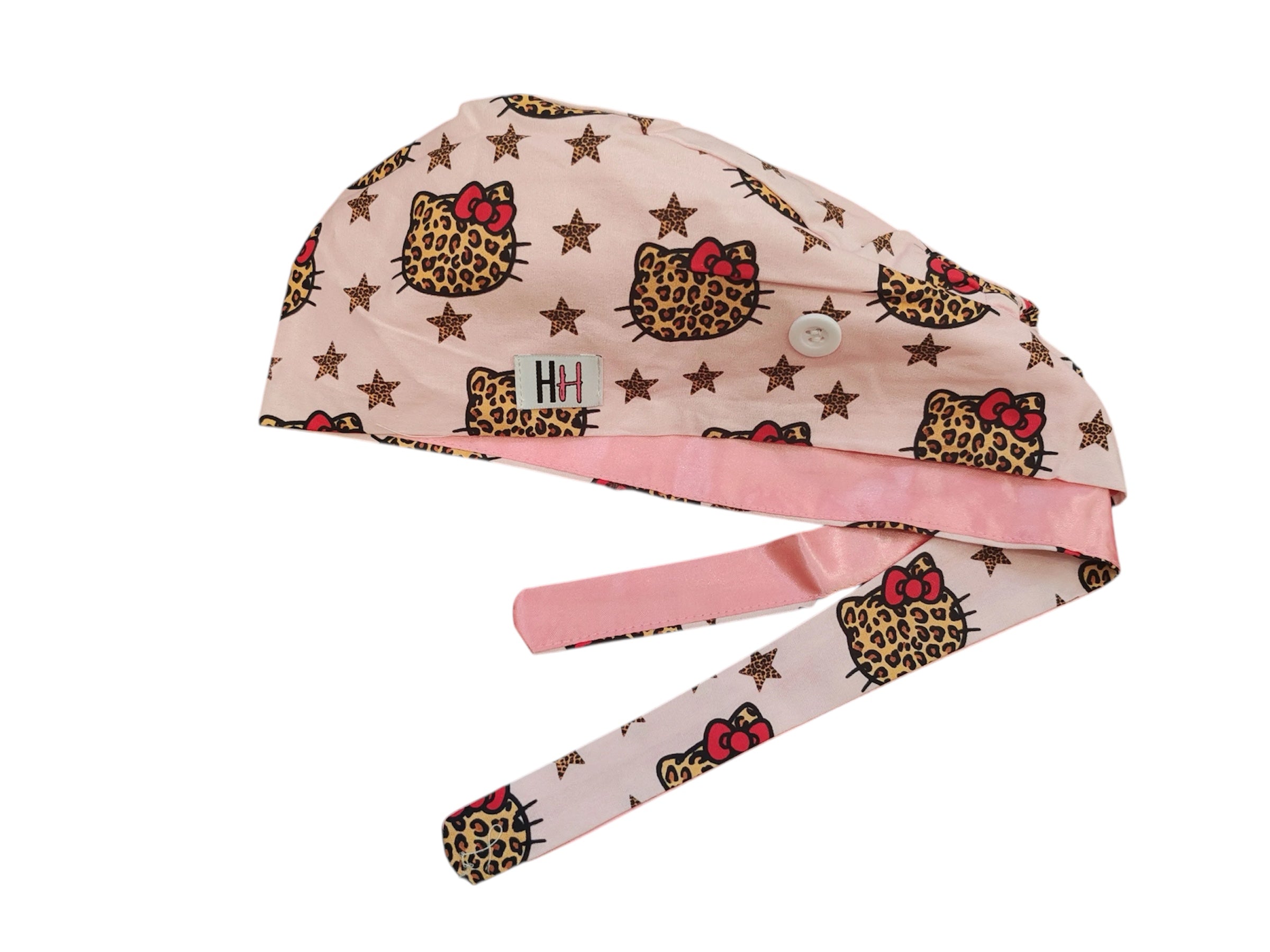 Leopard Kitty Scrub Cap